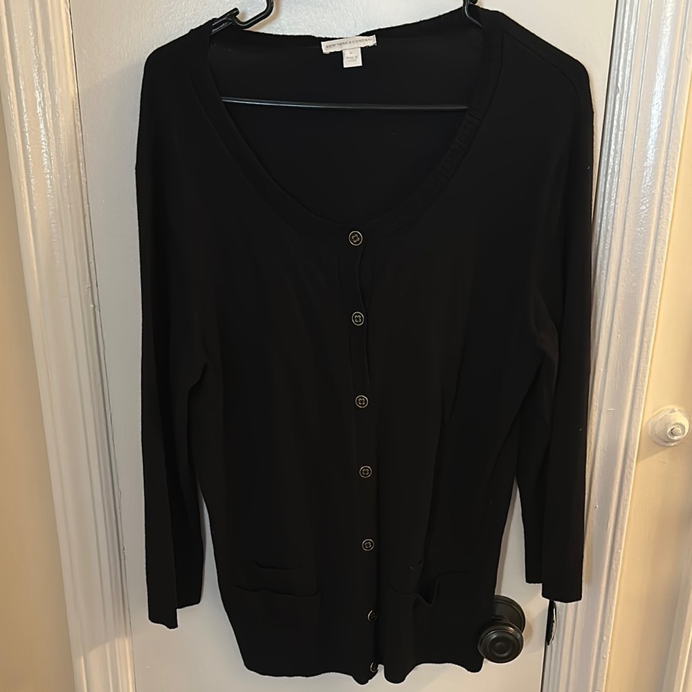 New York & Company Black Cardigan Sweater